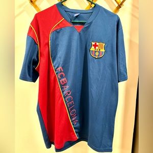 FC Barcelona Soccer Jersey Short Sleeve Shirt Size L